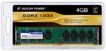 DDR3 4096Mb Silicon Power (SP004GBLTU133N02 / SP004GBVTU133N02) 1333MHz, PC3-10600, CL9, (9-9-9-24), 1.5V, (Kit:1x4096MB)